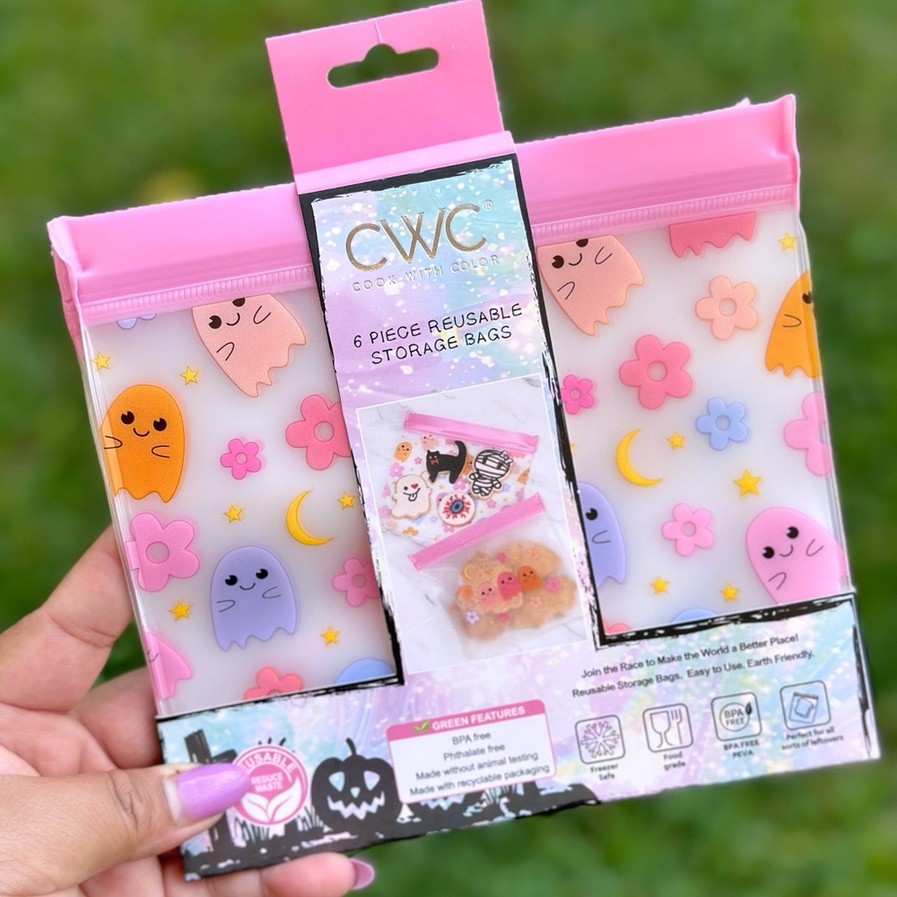 CWC Halloween Ghost 6 Reusable Storage Bags